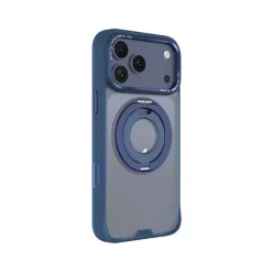 Ốp lưng Hoda Rough MagSafe nhẫn xoay 360° iPhone 18 Pro / 18 Pro Max – màu Clear Blue