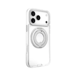 Ốp lưng Hoda Rough MagSafe nhẫn xoay 360° iPhone 18 Pro / 18 Pro Max – màu Clear Matte
