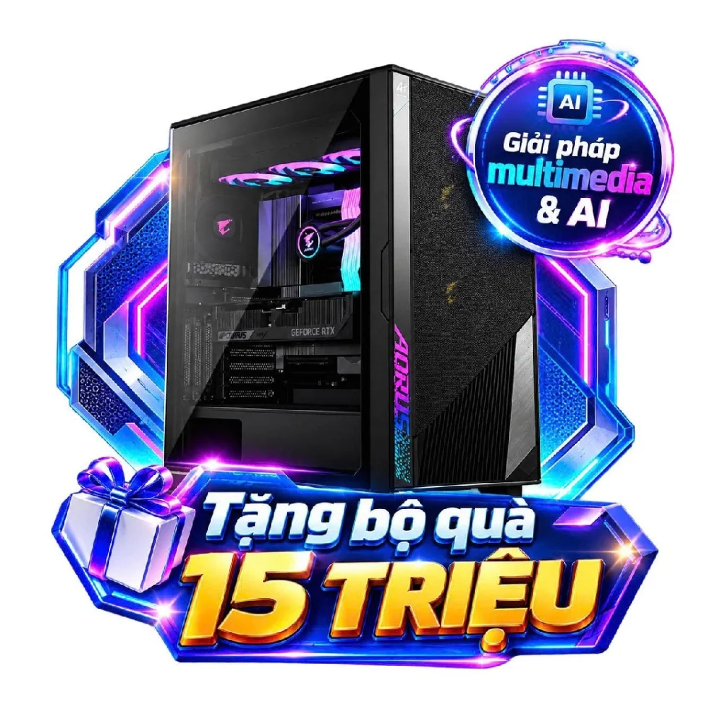 PC Gigabyte AI TOP 100 Z890 Core Ultra 9 285K | 128GB DDR5 | RTX 5090 32GB | 2TB SSD – ảnh 1