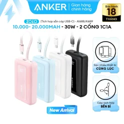 Pin Dự Phòng Kèm Cáp Type-C ANKER Zolo A1688 10000mAh 30W – ảnh 2
