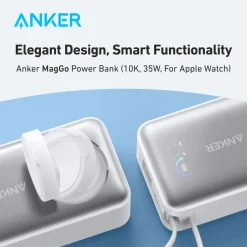 Pin Dự Phòng Từ Tính Kiêm Sạc Không Dây Cho Apple Watch 1C ANKER Nano A1657 10000mAh 35W – ảnh 6