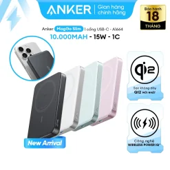 Pin Dự Phòng Từ Tính Kiêm Sạc Không Dây Qi2 1C ANKER Maggo A1664 10000mAh 30W – ảnh 3
