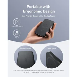 Pin Dự Phòng Từ Tính Kiêm Sạc Không Dây Qi2 1C ANKER Maggo A1664 10000mAh 30W – ảnh 8