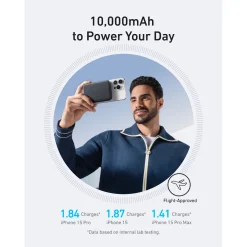 Pin Dự Phòng Từ Tính Kiêm Sạc Không Dây Qi2 1C ANKER Maggo A1664 10000mAh 30W – ảnh 9