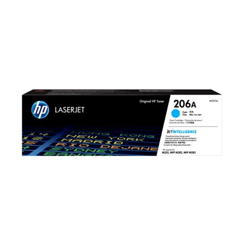 Mực hộp máy in laser HP 206A Cyan (W2111A) - Dùng cho máy in m255nw/m255dw/M183fw/ M283fdn/ M283fdw – ảnh 1