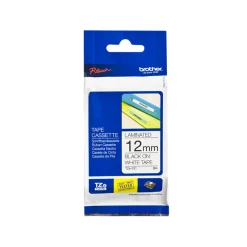 Nhãn in Brother có màng bảo vệ TZe-231 12mm Black on White Dùng cho máy Brother PT-D210, PT-D450, PT-D600, PT- – ảnh 1