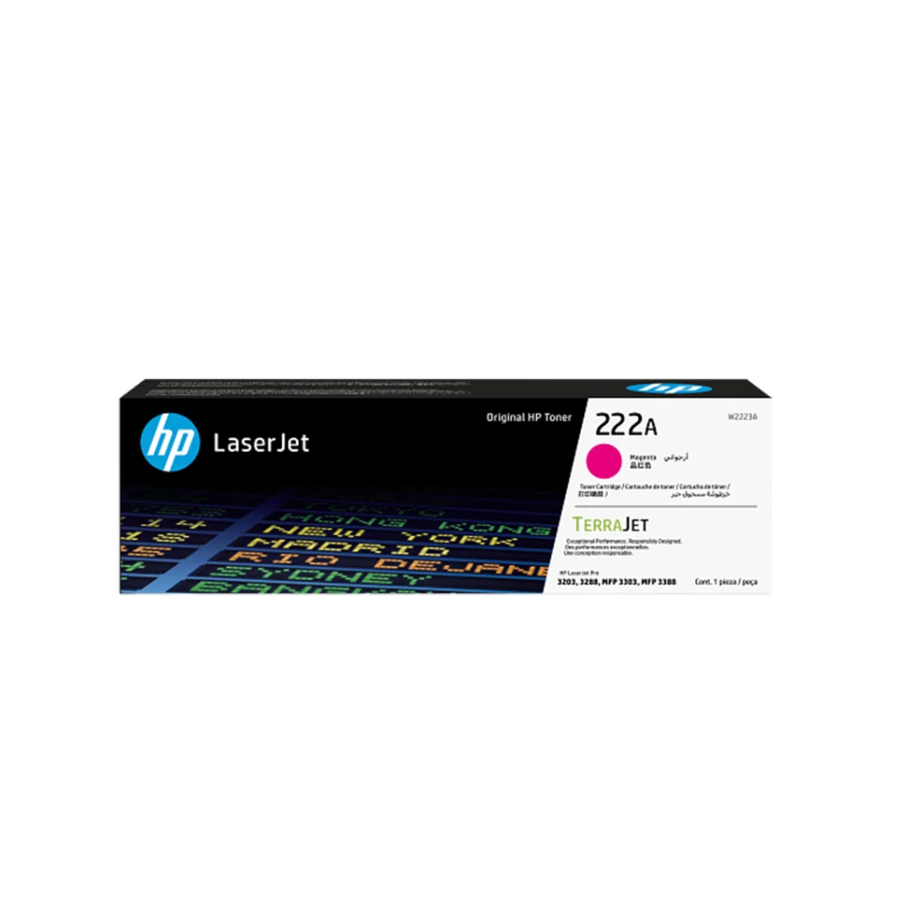 Mực hộp máy in laser HP 222A Magenta W2223A Chính hãng (Năng suất :1.200 trang theo độ phủ tiêu chuẩn của hãng – ảnh 1