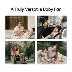 Quạt kẹp xe đẩy em bé Jisulife Stroller Fan 3 8