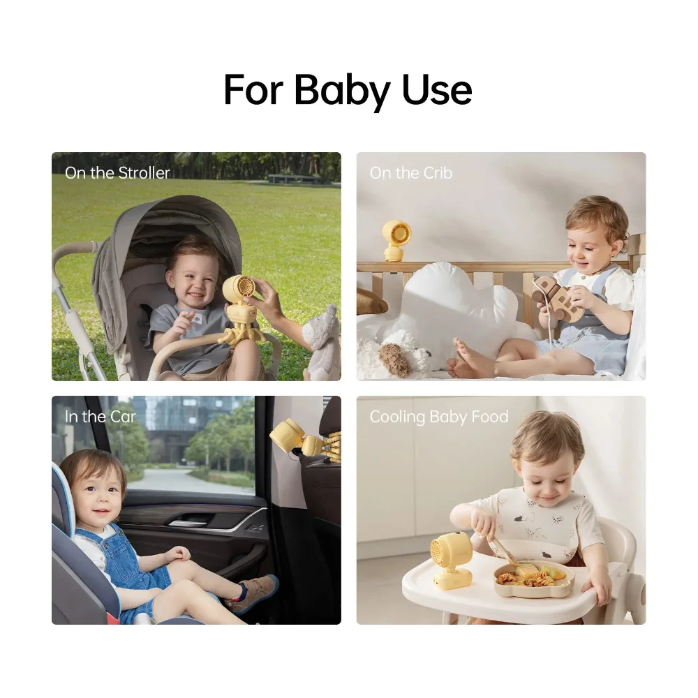 Quạt kẹp xe đẩy em bé Jisulife Stroller Fan 4 10