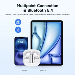 Tai nghe QCY MeloBuds N50 kết nối 2 thiết bị Bluetooth 5.4