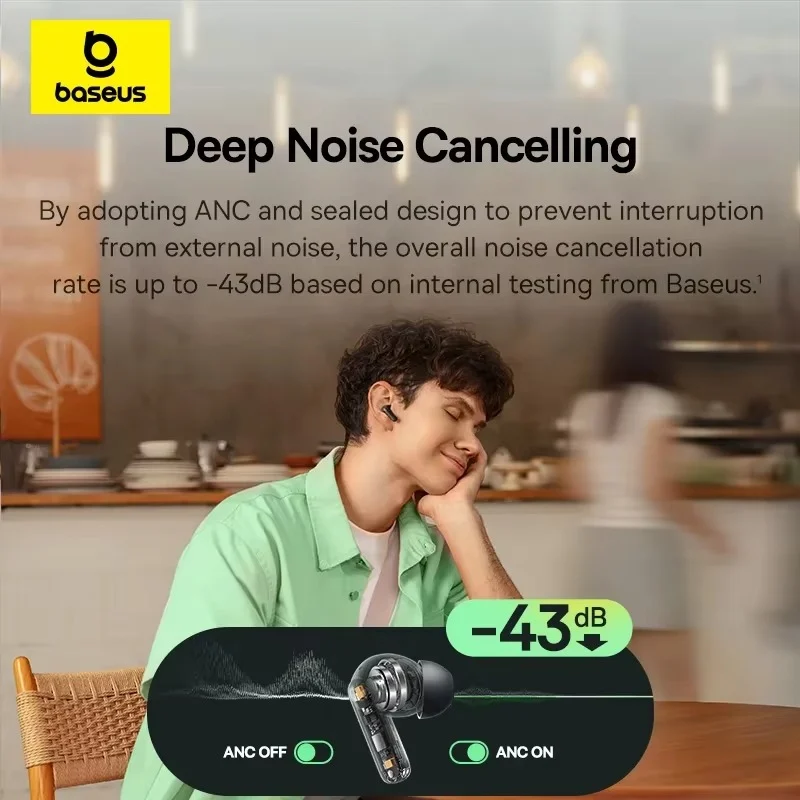 Tai Nghe Không Dây TWS Baseus Bass EP10 NC – ảnh 4