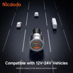 Tẩu Sạc Ô Tô MCDODO Gana series CC-311 90W – ảnh 5