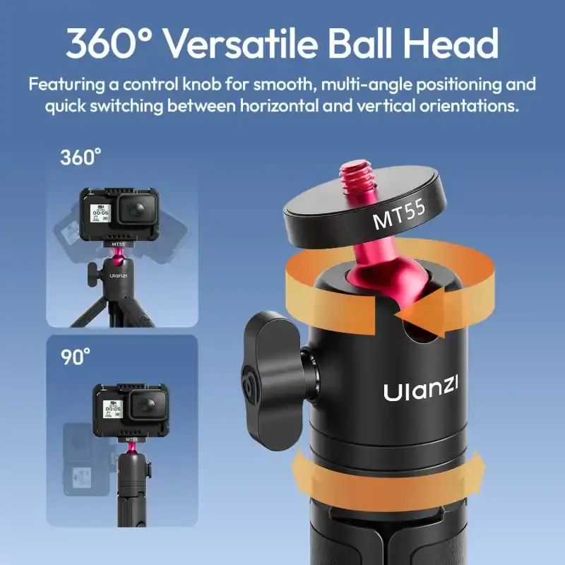 Tripod Mini Kiêm Gậy Selfie Ulanzi MT55 SnapGo – hình 6