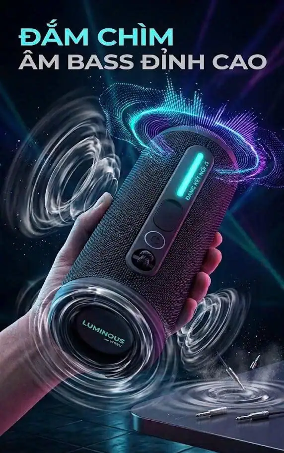 Loa Bluetooth WiWU Luminous SPK-005 dùng ngoài trời