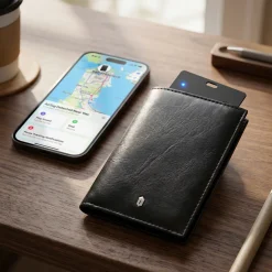 Thiết kế mỏng gọn của ví da WIWU Royal Card Wallet FM nhìn từ cạnh