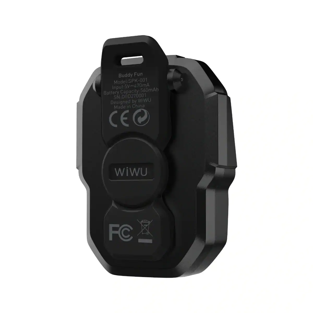 Loa kẹp WiWU SPK-001 Buddy Fun màu đen, thiết kế nhỏ gọn