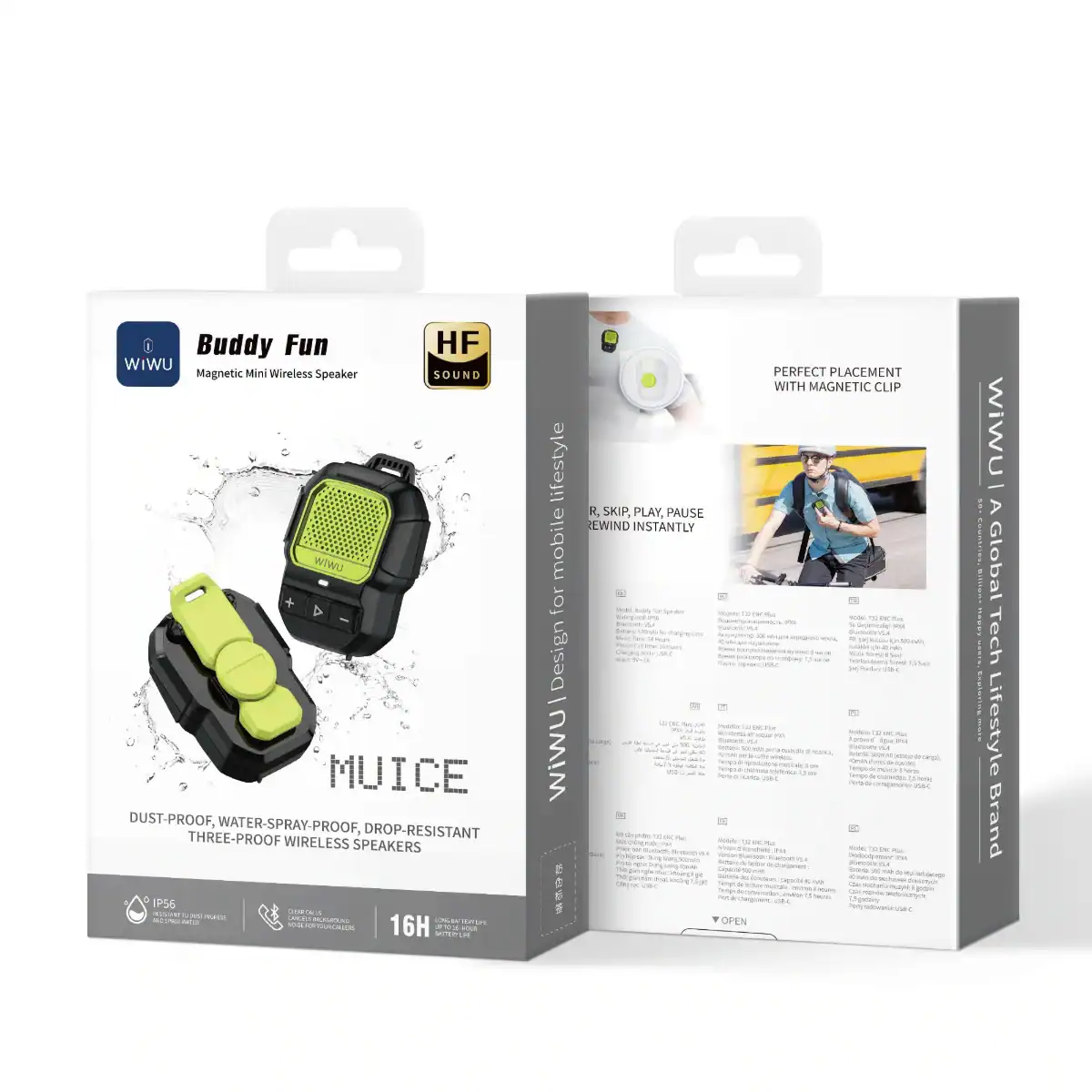 Tính năng loa Bluetooth kẹp WiWU SPK-001 Buddy Fun